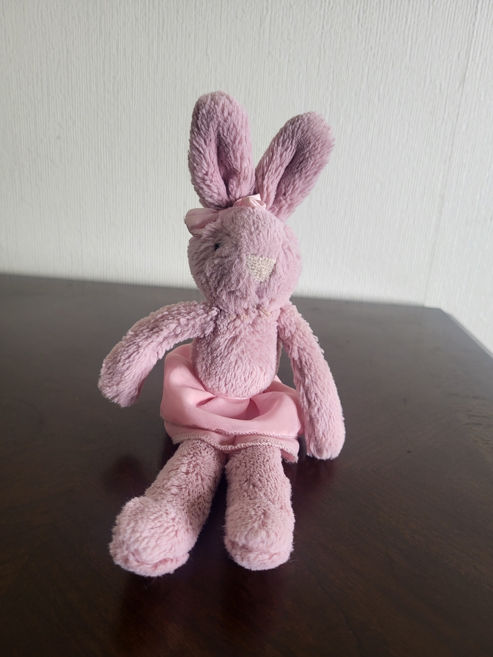 Jellycat Pink Plush Bunny with Bow and Dress